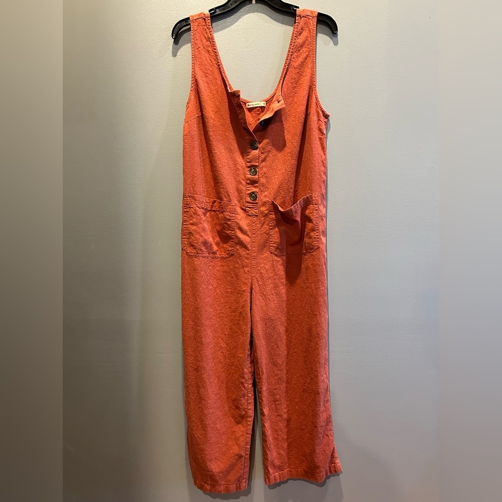 Marine Layer Terracotta Button-Front Jumpsuit - image 2